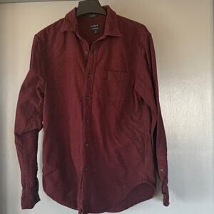 J.Crew Mens Classic Flannel Long Sleeve Button Front Shirt sz M 100%  Cotton